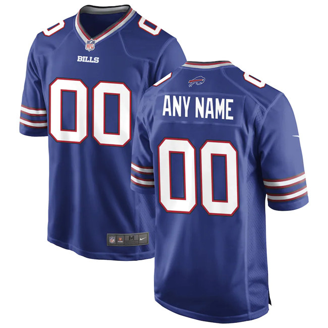 Men's Buffalo Bills Customized Royal Stitched Game Jersey Men's Buffalo Bills Customized Royal Stitched Game Jersey